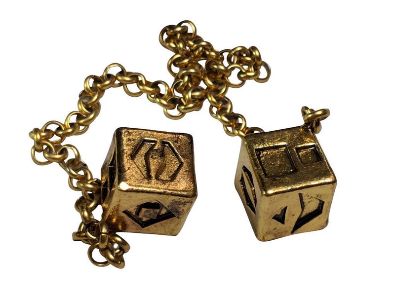 Custom 3d Stuff Antiqued Weathered Metal Han Solo Smuggler's Dice with box - Image 2